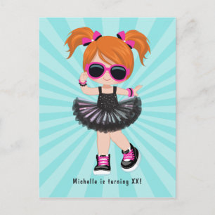 Carte Postale Hip hop cool Rap Tutu Fête d'anniversaire