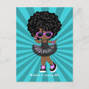 Carte Postale Hip hop cool Rap Tutu Fête d'anniversaire