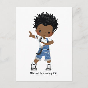 Carte Postale Hip hop noir Rap Boy Break Dancer Anniversaire