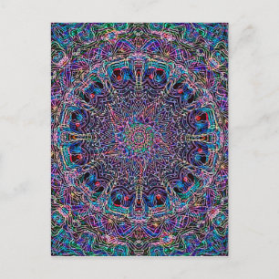 Carte Postale Hippie Art Psychadelic Print