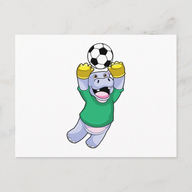 Carte Postale Hippo à Soccer Sports (Devant)