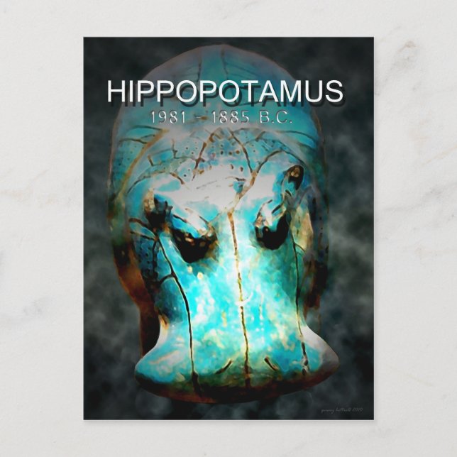 CARTE POSTALE HIPPO BLEU EYGPTIEN (Devant)