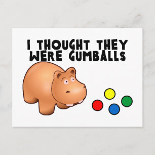 Carte Postale Hippo Gumballs