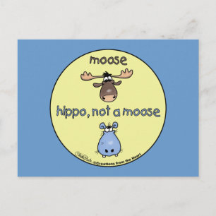 Carte Postale Hippo-pas-un-orignal !