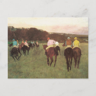 Carte Postale Hippocampe à Longchamp par Edgar Degas