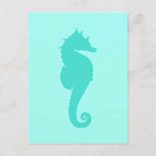 Carte Postale Hippocampe Turquoise 2