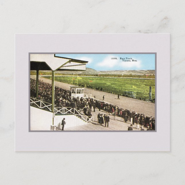 Carte Postale Hippodrome vintage Tijuana Mexique (Devant)