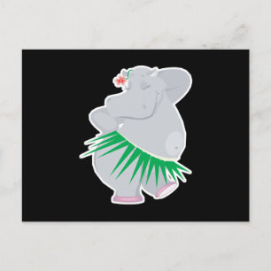 Carte Postale hippopotame hula