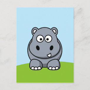 Carte Postale Hippopotame mignon