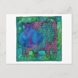 Carte Postale Hippopotame modelé
