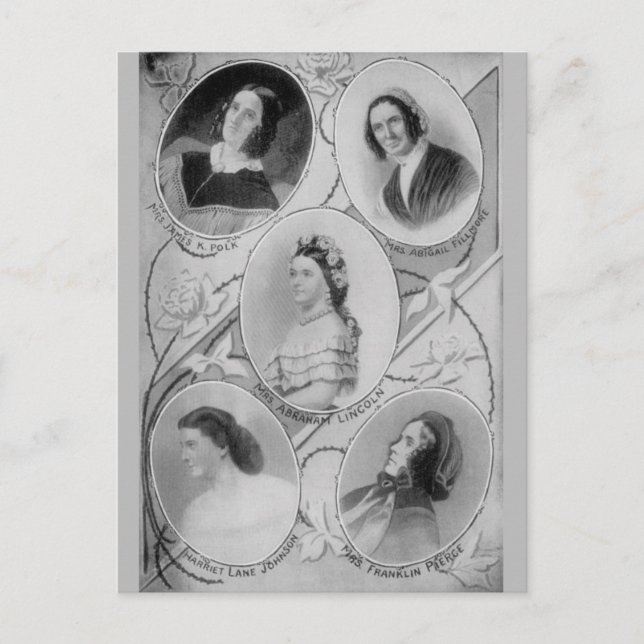 Carte Postale Histoire américaine Premières Dames des Etats-Unis (Devant)