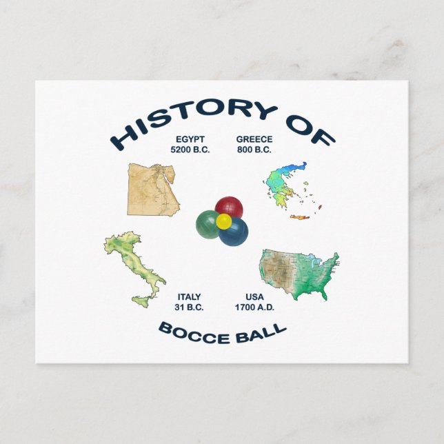 Carte Postale Histoire de boule de Bocce (Devant)