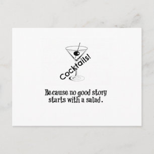 Carte Postale Histoire de cocktail