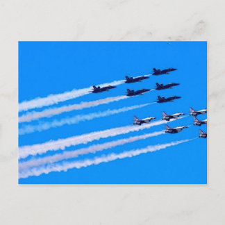 Carte Postale Histoire de vol des Blue Angels et des Thunderbird
