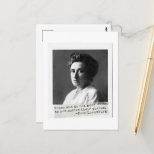 Carte Postale Histoire des femmes : Rosa Luxembourg Citation sur