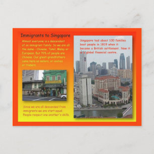 Carte Postale Histoire, Histoire, Immigrants à Singapour