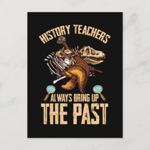 Carte Postale Histoire Professeur Dinosaures Drôle Historien