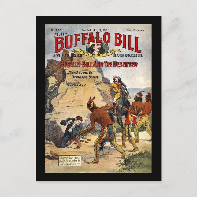 Carte Postale Histoires de Buffalo Bill 1910 (Devant)