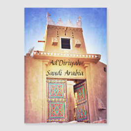 Carte postale historique d'aimant de Diriyah