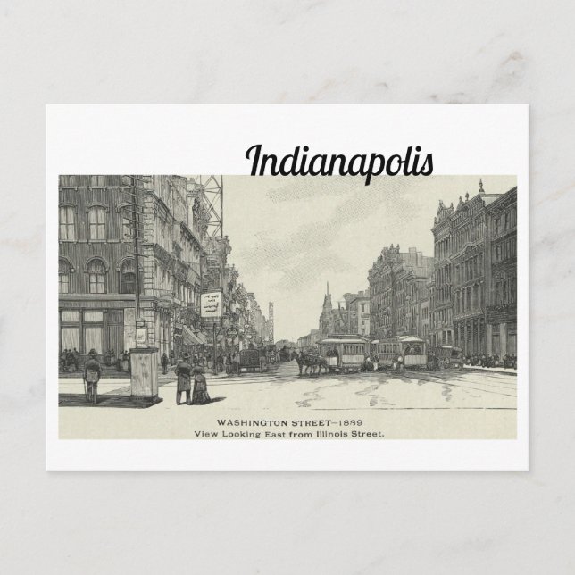 Carte postale Historique Indianapolis Sketch (Devant)