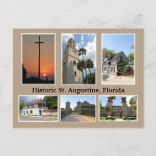 carte postale historique st augustine florida
