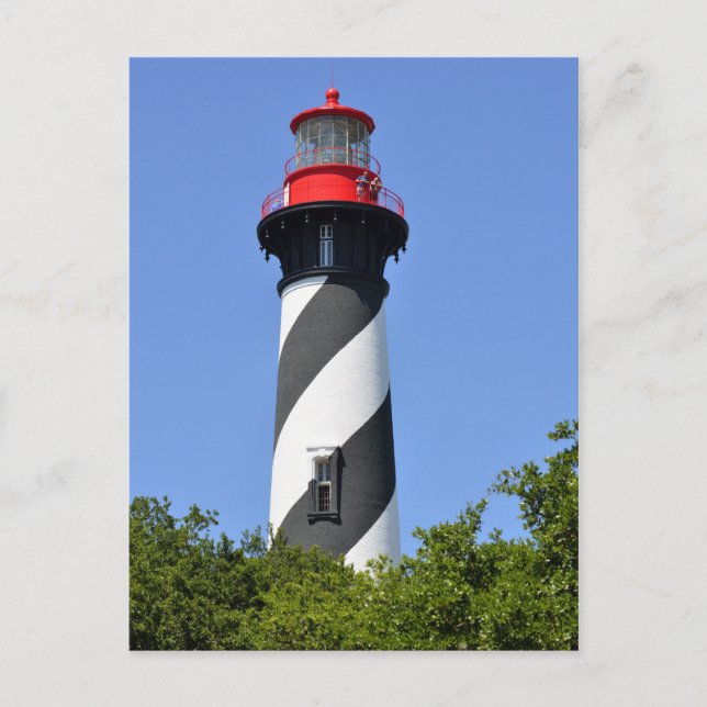Carte Postale Historique St Augustine, phare de Floride (Devant)