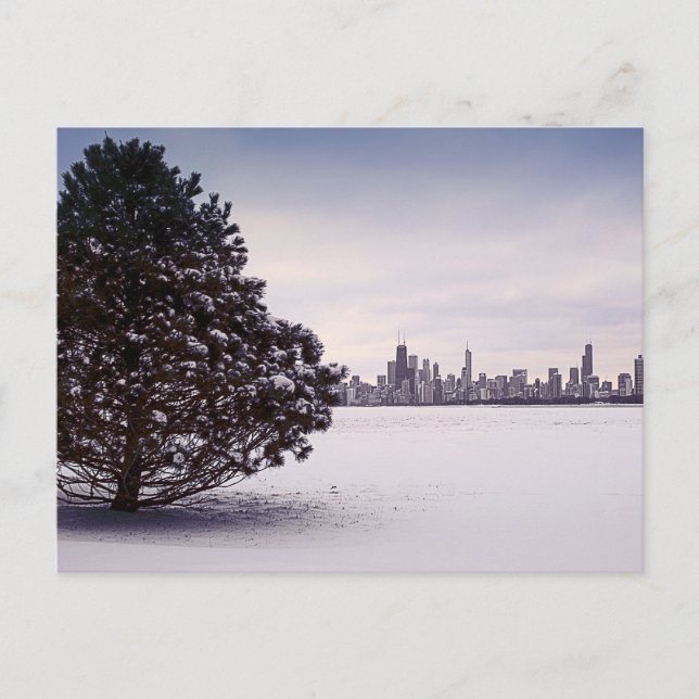 Carte Postale Hiver à Chicago (Devant)
