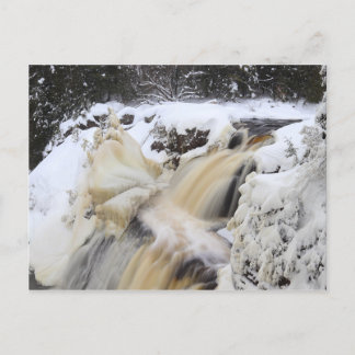 Carte Postale Hiver à Gabbro Falls, la péninsule supérieure du M
