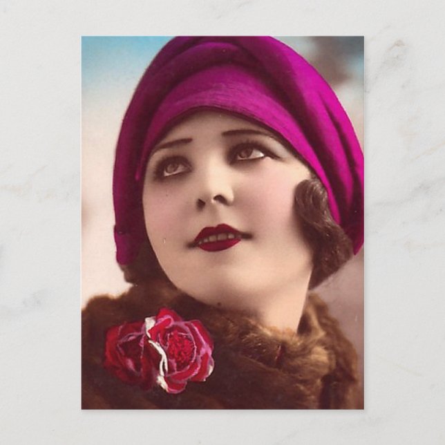 Carte Postale Hiver à la mode (Devant)