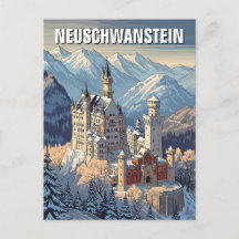 Hiver à Neuschwanstein Château Allemagne Voyage