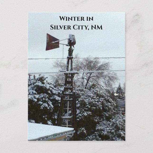 Carte Postale Hiver à Silver City, NM (Devant)