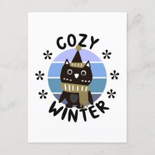 Carte Postale Hiver agréable, chouette