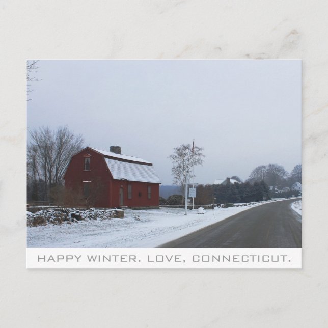 Carte Postale Hiver au Connecticut (Devant)