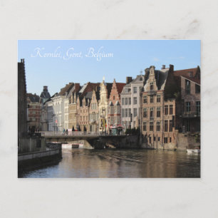 Carte Postale Hiver au Kornlei à Gand, Belgique