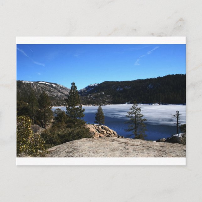 Carte Postale Hiver au lac Pinecrest (Devant)