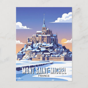 Carte Postale Hiver au Mont Saint-Michel