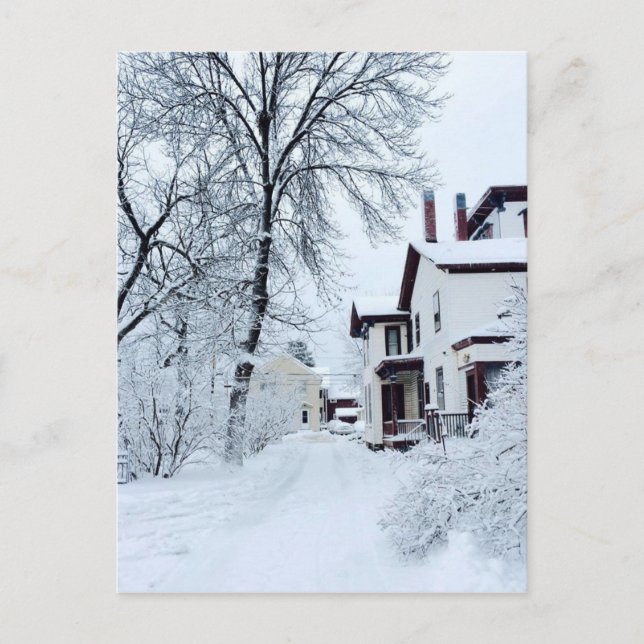 Carte Postale Hiver blanc du Vermont (Devant)
