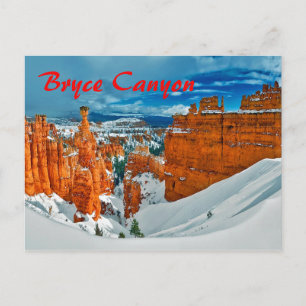 Carte Postale Hiver Bryce Canyon National Park Utah
