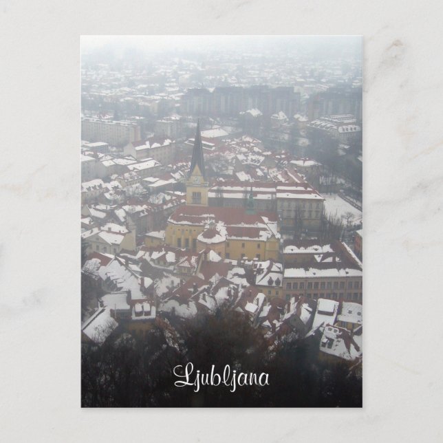 Carte Postale hiver de ljubljana (Devant)