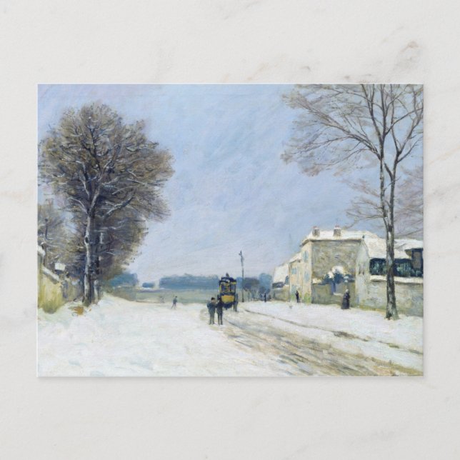 Carte Postale Hiver, Effet neige, 1876 (Devant)