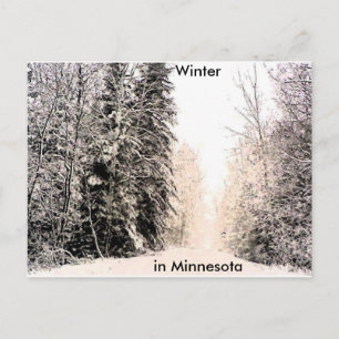 Carte Postale hivernal - Customisé