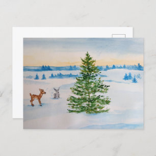 carte postale hivernale