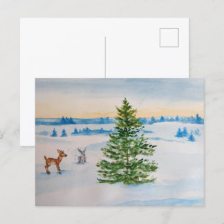 carte postale hivernale