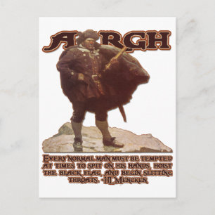 Carte Postale HL Mencken Citation et...Argh !