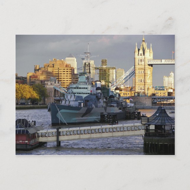 Carte Postale HMS Belfast. (Devant)