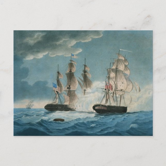 Carte Postale HMS Endymion contre le président américain (Devant)