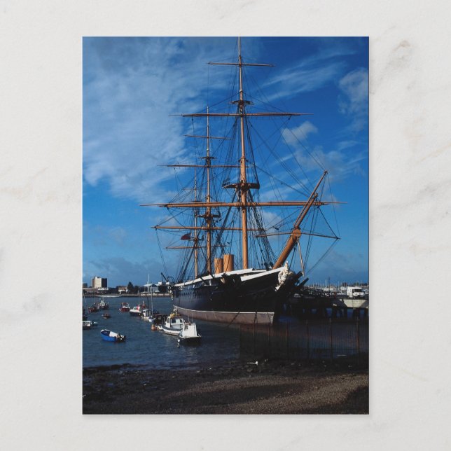 Carte Postale HMS Warrior", Portsmouth, Angleterre (Devant)