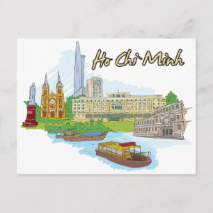 Carte Postale Ho Chi Minh, ville célèbre au Vietnam