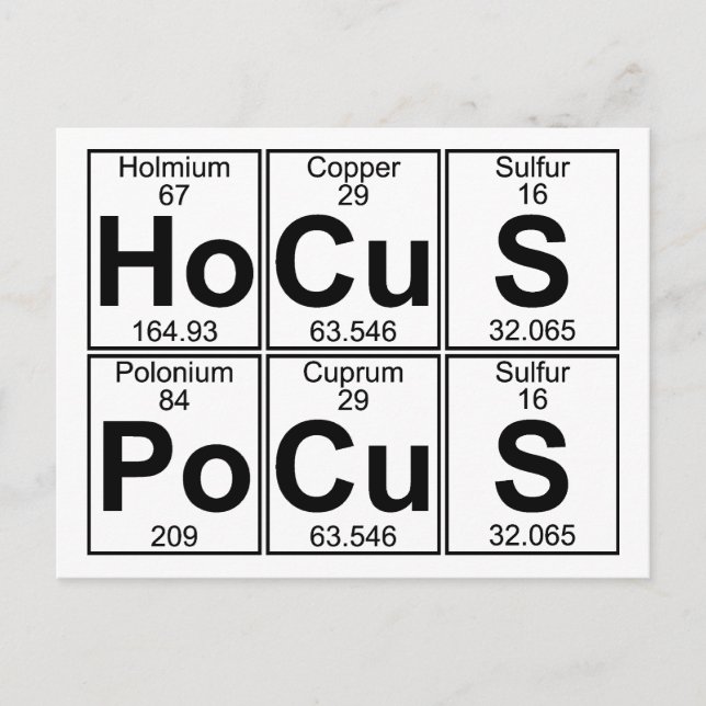 Carte Postale Ho-Cu-S Po-Cu-S (hocus pocus) - Full (Devant)