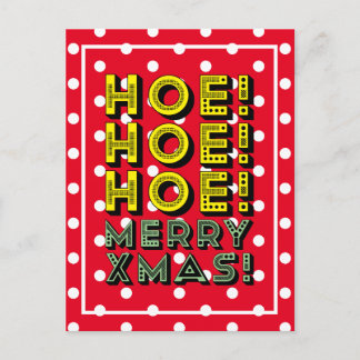 Carte Postale Ho ! Ho ! Ho ! Joyeux Noël ! Couleurs personnalisé